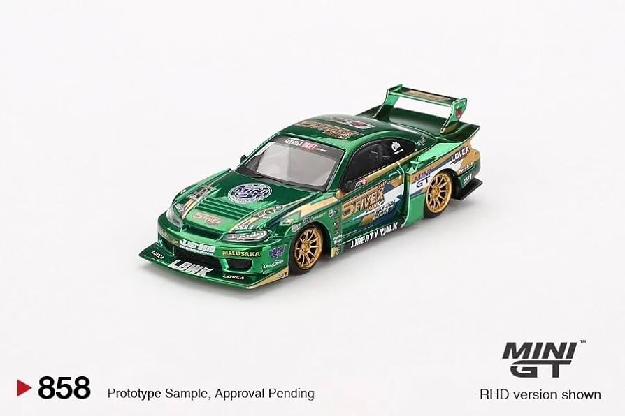 ミニカー 1/64 mini gt lbwk uracan s15 silvia Diecast Model Car Compatible with Mini GT 1:64 Nissan Silvia